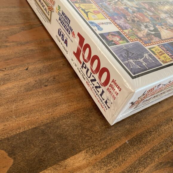 Broadway The Musicals Collage 1000 Piece Jigsaw Puzzle White Mountain (NEW) - Picture 3 of 4